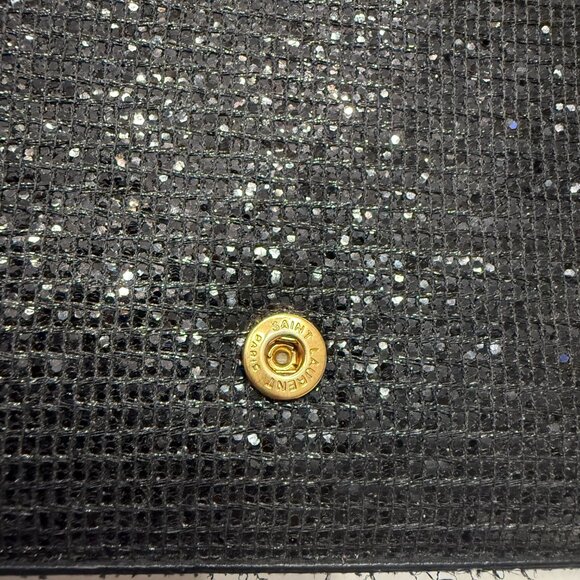 Authentic Saint Laurent (YSL) Rare Glitter Chain Crossbody & Clutch Bag - Picture 8 of 13